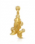 916 Gold Pendant Emperor Coin with Koi