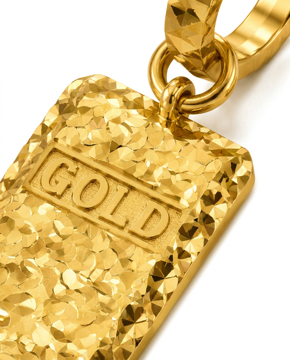 916 Gold Pendant Glacier Gold Bar