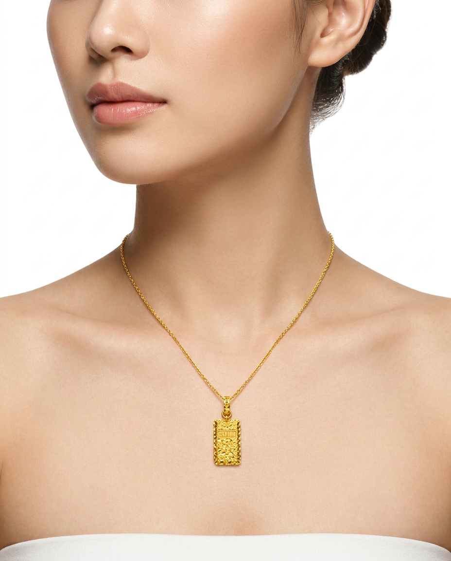 916 Gold Pendant Glacier Gold Bar