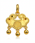 916 Gold Pendant Glitter Longevity Lock