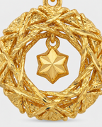 916 Gold Pendant Golden Wreath