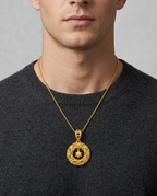 916 Gold Pendant Golden Wreath