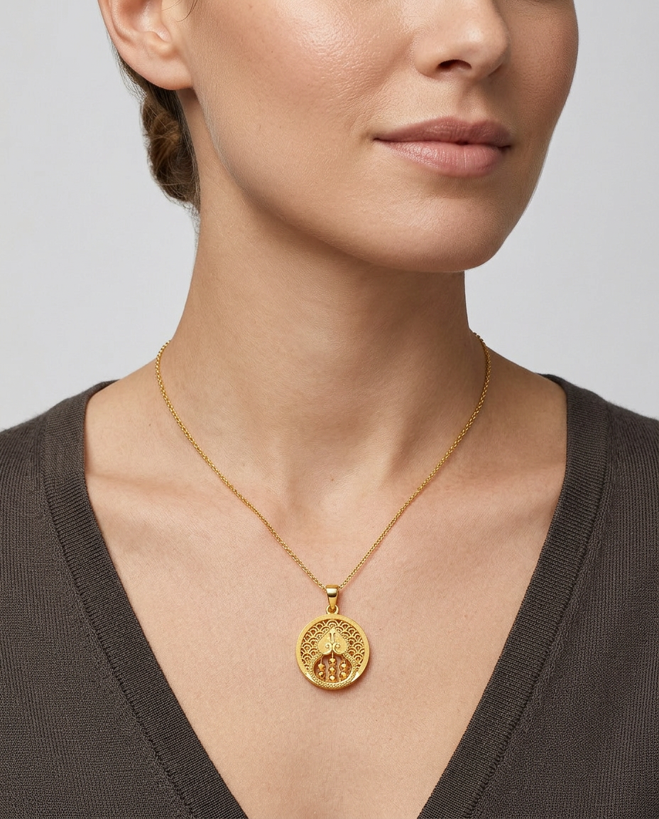 916 Gold Pendant Gourd Abacus