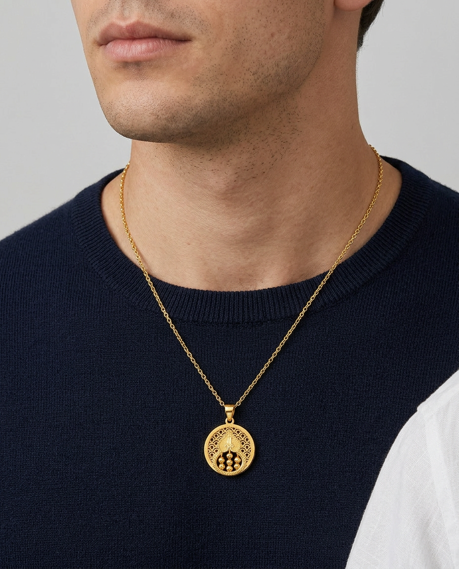 916 Gold Pendant Gourd Abacus