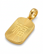 916 Gold Pendant Rainbow Lucky Cat