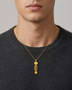 916 Gold Pendant RuYi Abacus