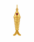 916 Gold Pendant Scarlet Koi