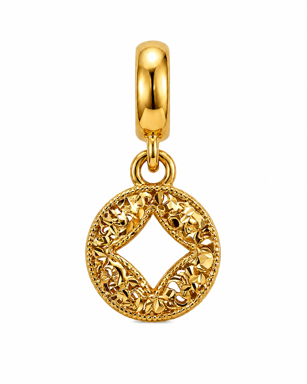 916 Gold Pendant Single Glacier Emperor Coin