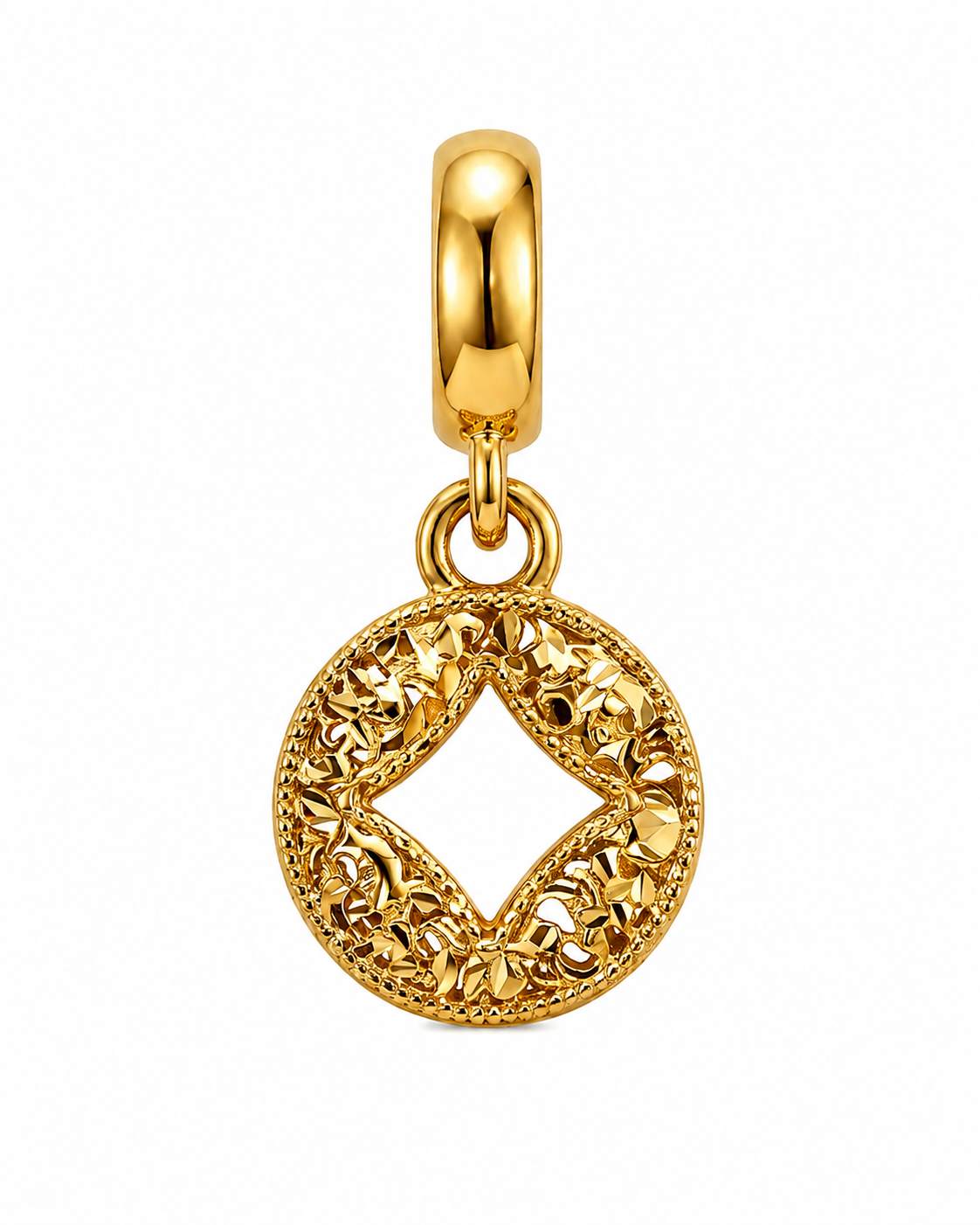 916 Gold Pendant Single Glacier Emperor Coin