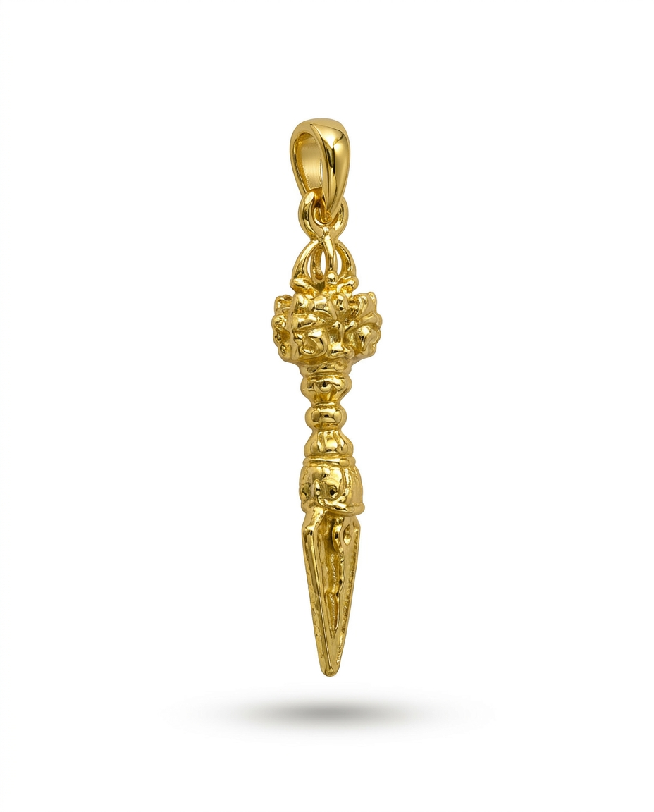916 Gold Pendant Vajrakilaya Phurba B