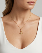 916 Gold Pendant Voyage Anchor