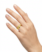 916 Gold Ring 2F Italy Sand Blast