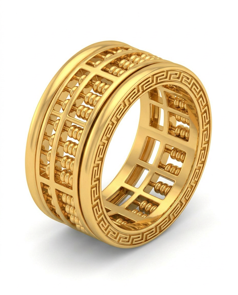 916 Gold Ring Infinity Abacus