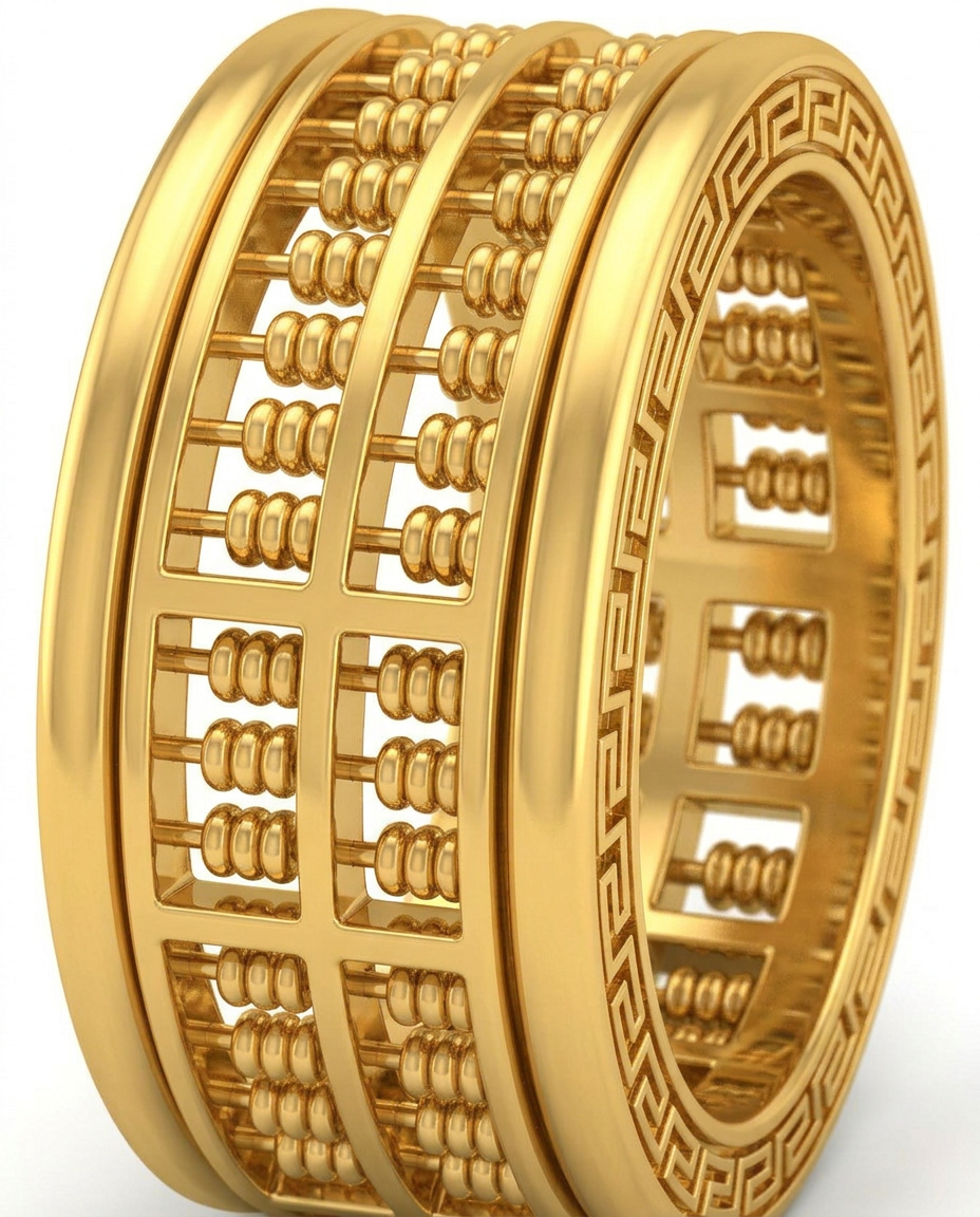 916 Gold Ring Infinity Abacus
