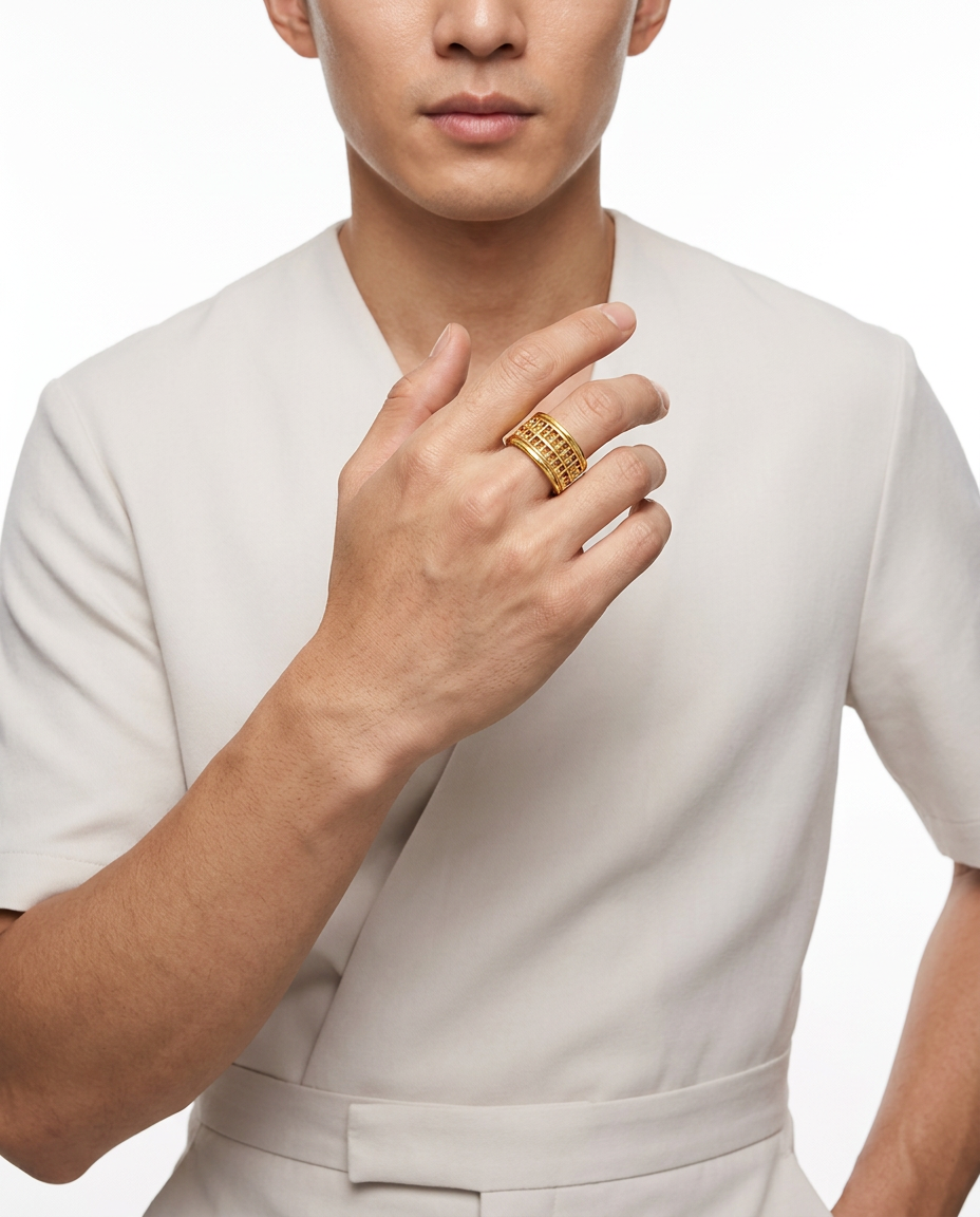 916 Gold Ring Infinity Abacus