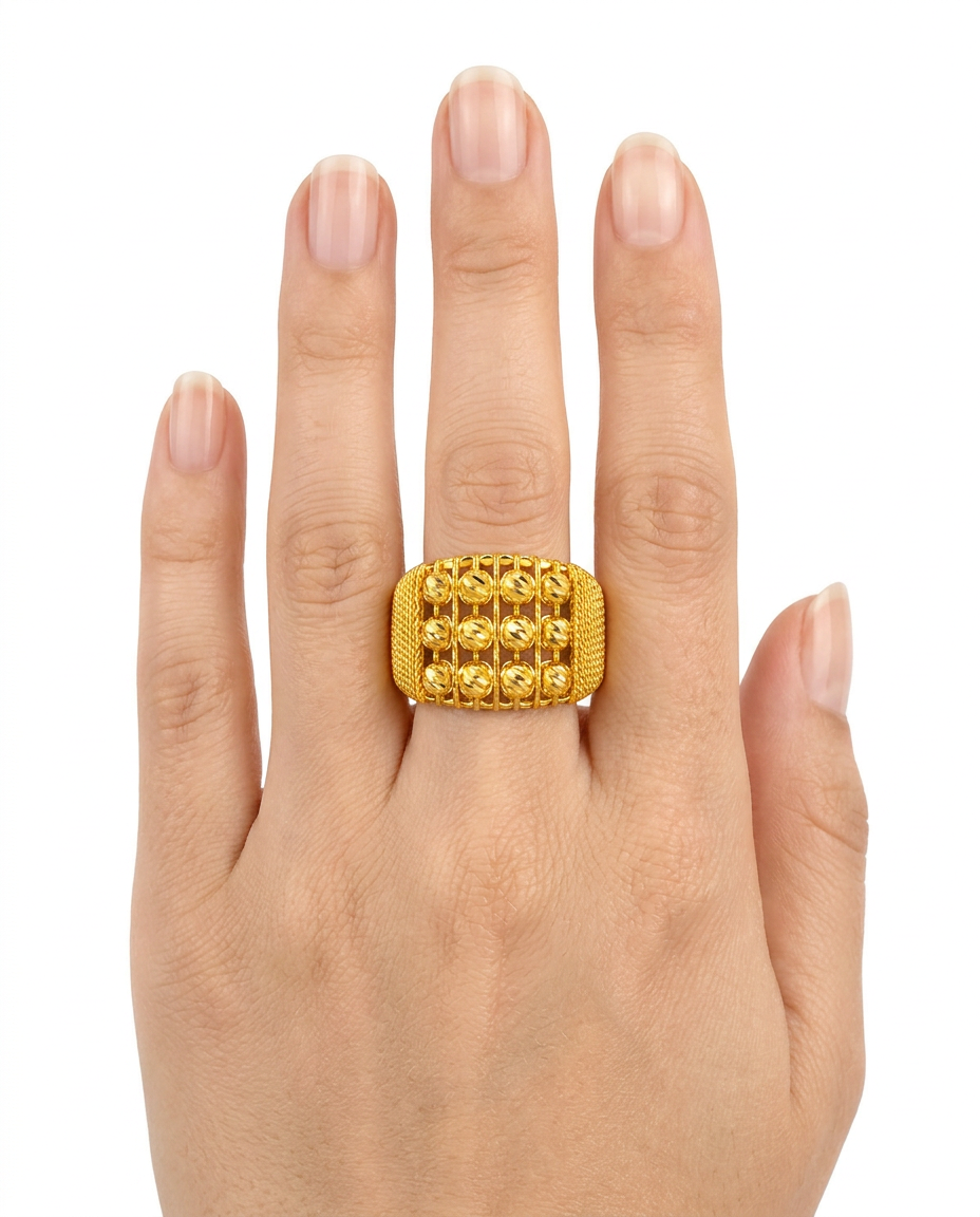 916 Gold Ring Regal Grid