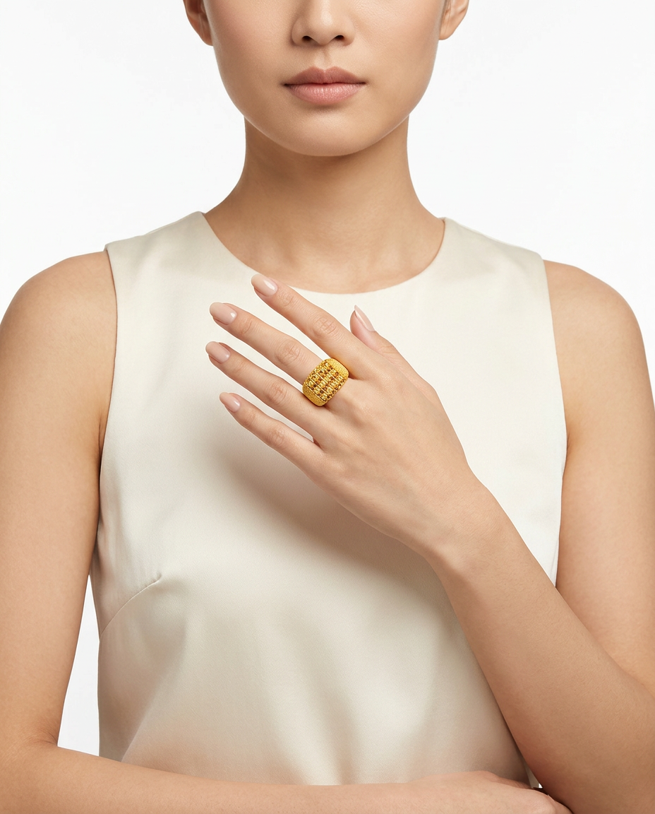 916 Gold Ring Regal Grid
