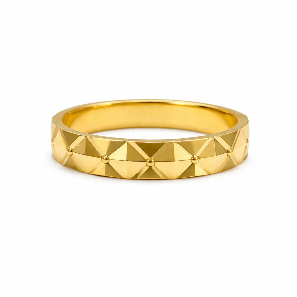 916 Gold Ring Lustre Cut