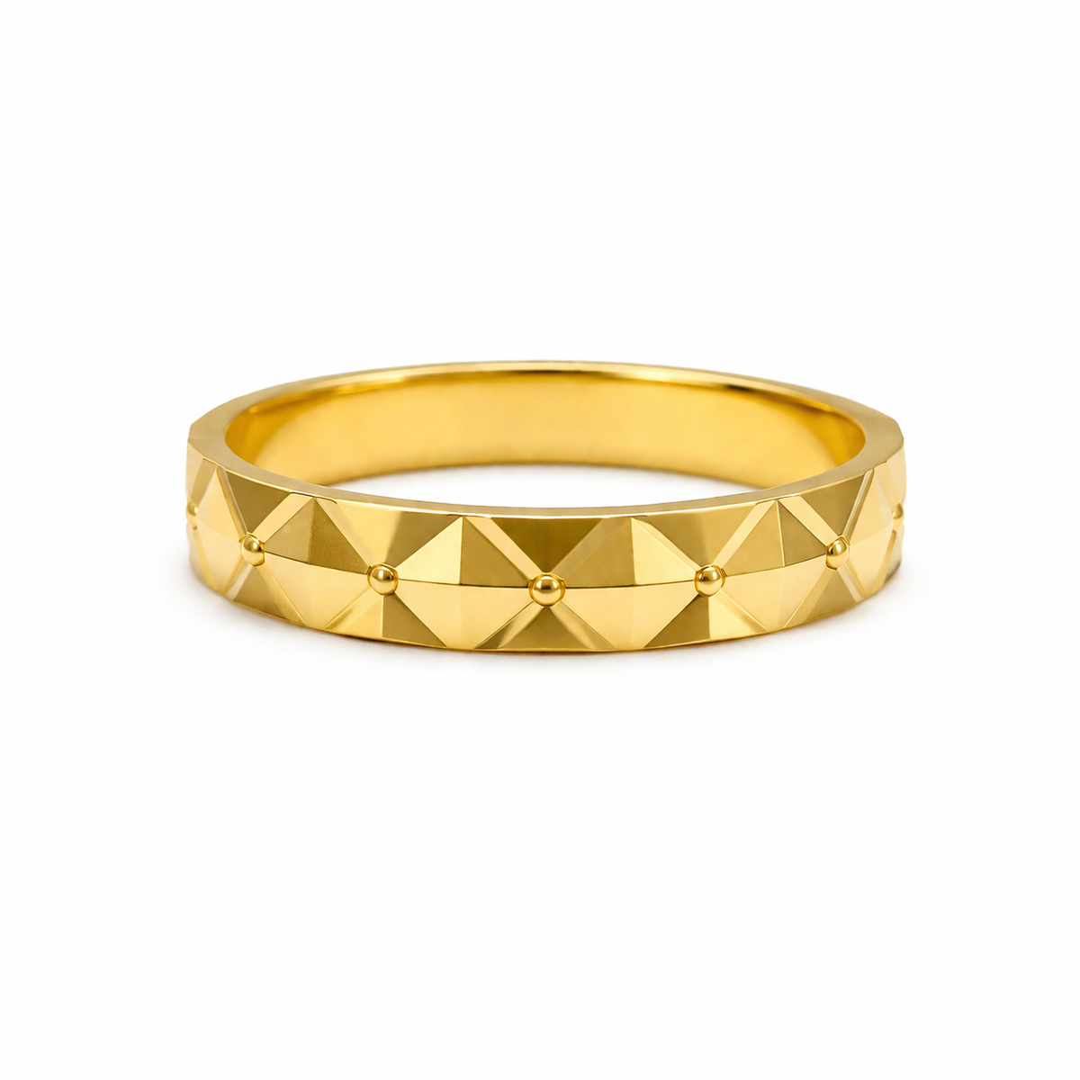916 Gold Ring Lustre Cut
