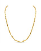 916 Gold Necklace Celeste Bar Link